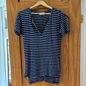 Frame Striped V-Neck Women's Top
